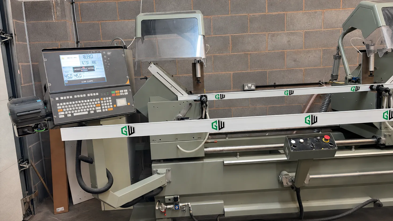 Aluminium bifold door frame assembly at the Glazed Windows Ltd Birmingham workshop