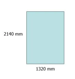 A rectangular diagram with dimensions 2140 mm by 1320 mm.